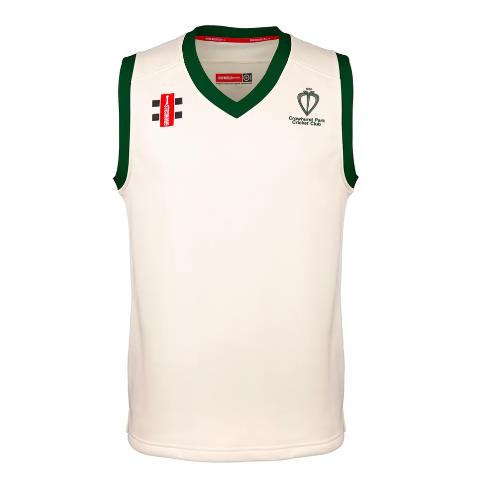 gray-nicolls-crowhurst-park-cc-pro-performance-slipover-ivory-green-adulto image 1