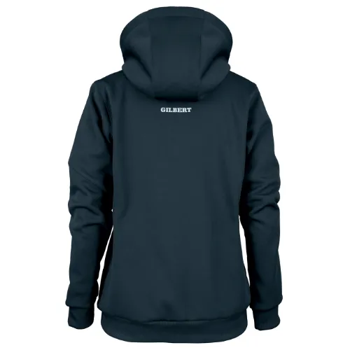 gilbert-rugby-leith-rfc-pro-felpa-con-cappuccio-donna-blu-navy-scuro image 1
