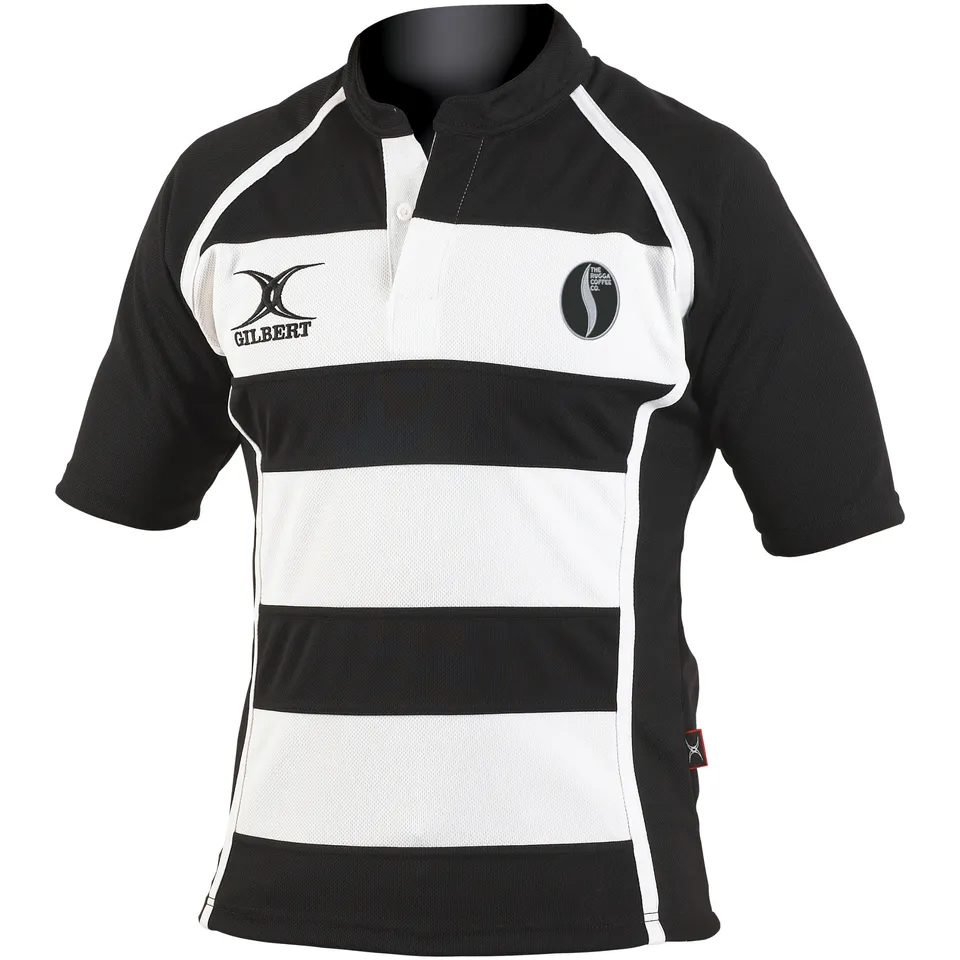 gilbert-rugby-xact-ii-maglia-rugby-rugga-coffee-senior-nero-bianco image 1