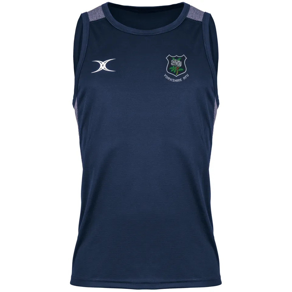 gilbert-rugby-yorkshire-rfu-supporters-senior-canotta-pro-blu-navy-scuro image 1