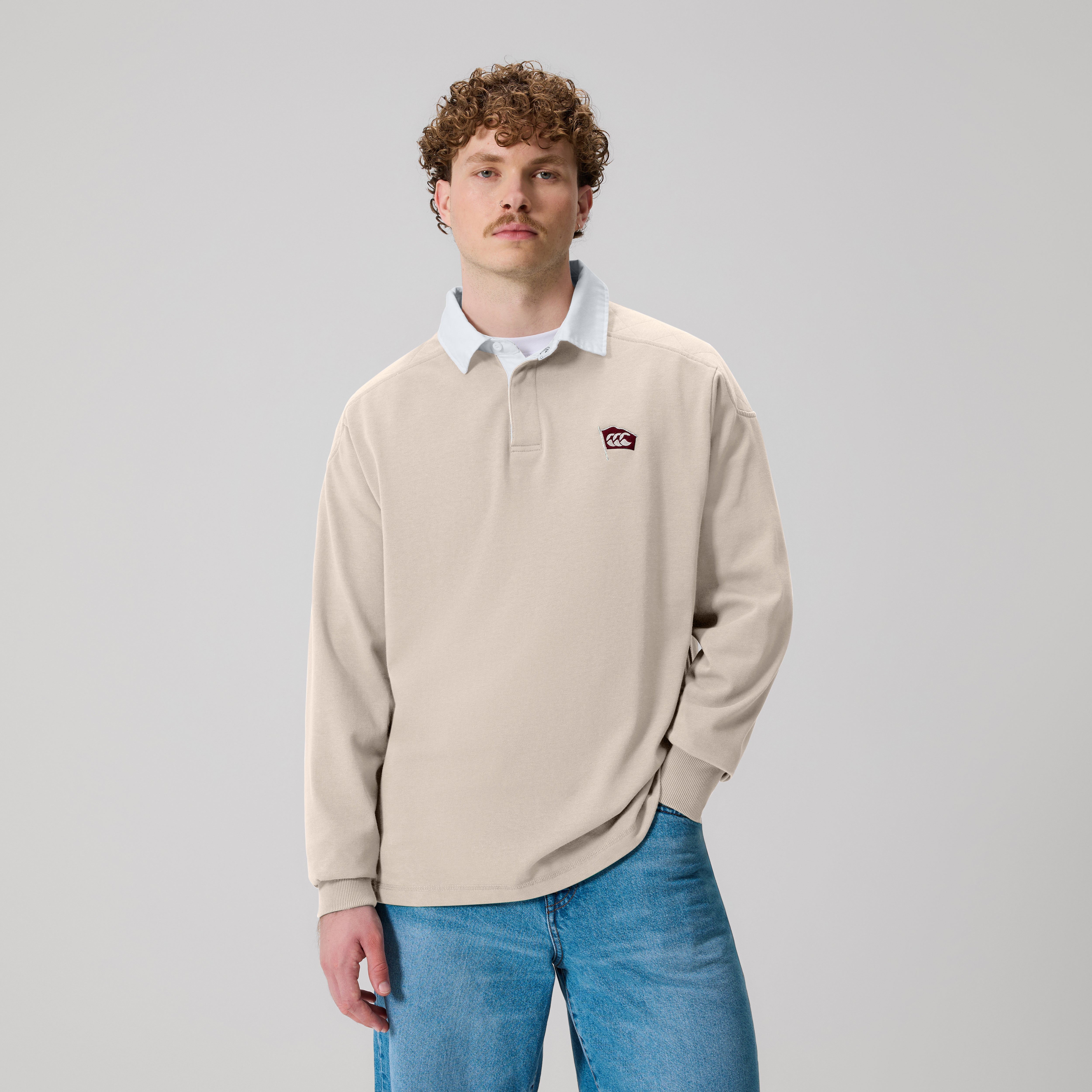 canterbury-the-rugby-jersey-uomo-maglia-rugby-beige-heritage image 1
