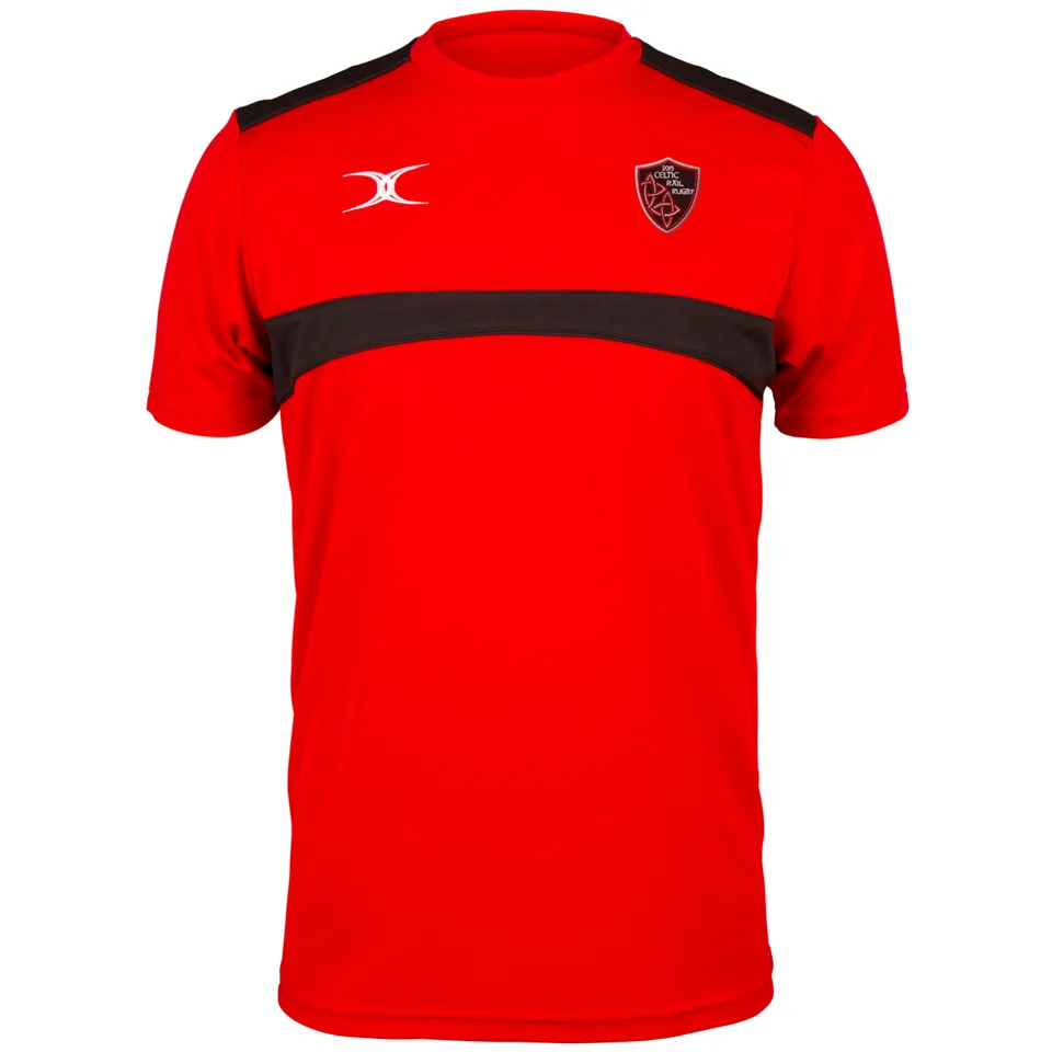 gilbert-rugby-photon-t-shirt-uomo-celtic-rail-rfc-rosso-nero image 1