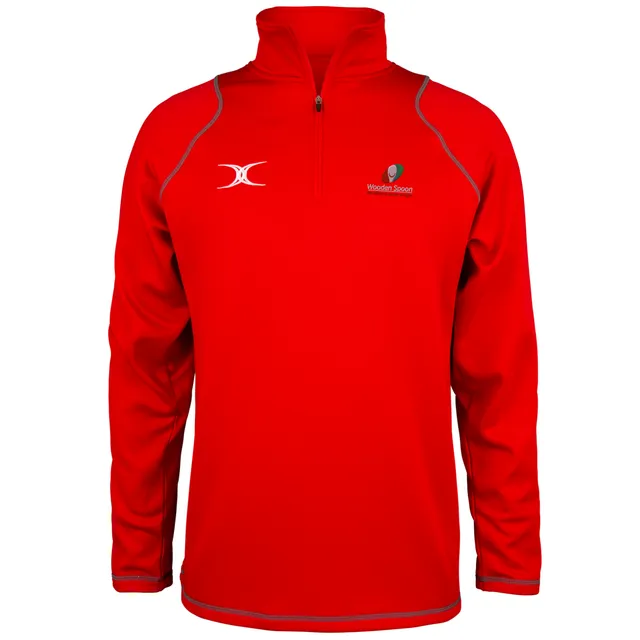 gilbert-rugby-quest-pile-1-4-zip-uomo-wooden-spoon-senior-rosso image 1