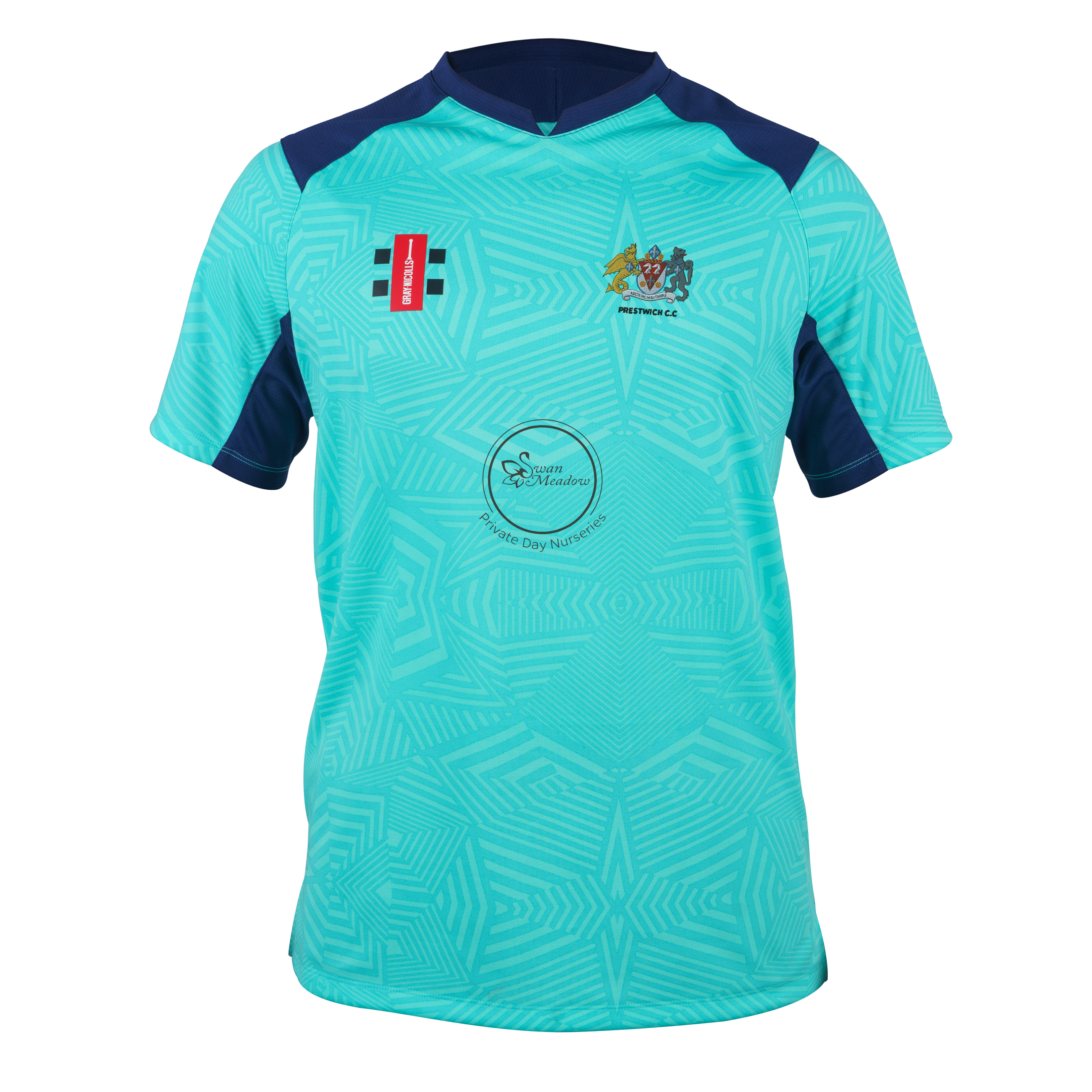 gray-nicolls-pro-performance-maglia-cricket-t20-donna-prestwich-aqua-navy image 1
