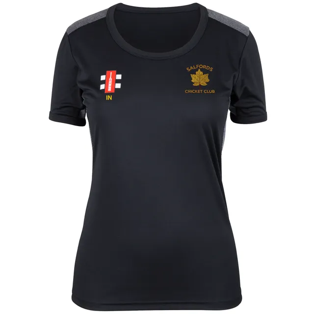 gray-nicolls-pro-performance-t-shirt-cricket-donna-salfords-cc-nero-manica-corta image 1