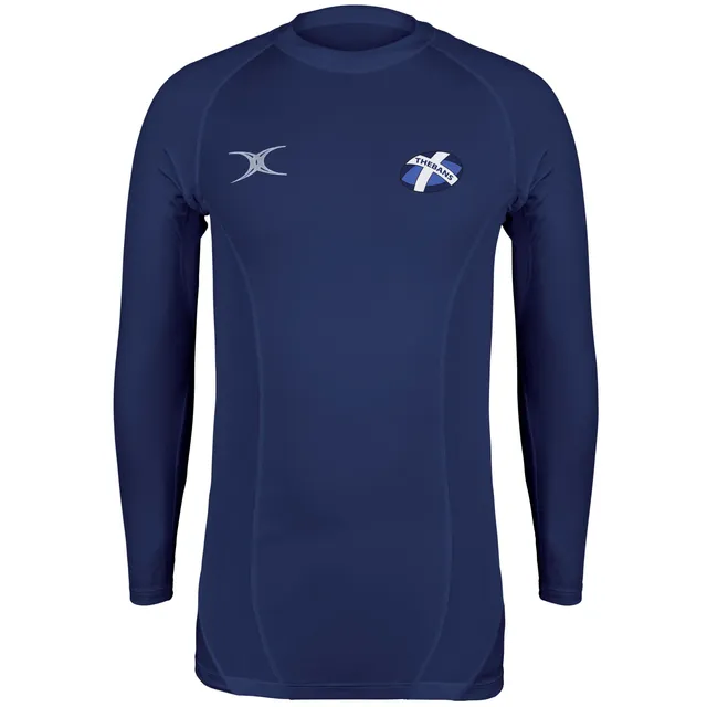 gilbert-rugby-caledonian-thebans-rfc-senior-atomic-x-ii-maglia-baselayer-blu-nav image 1