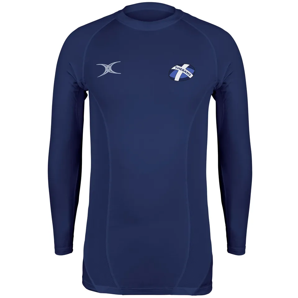 gilbert-rugby-caledonian-thebans-rfc-senior-atomic-x-ii-maglia-baselayer-blu-nav image 1