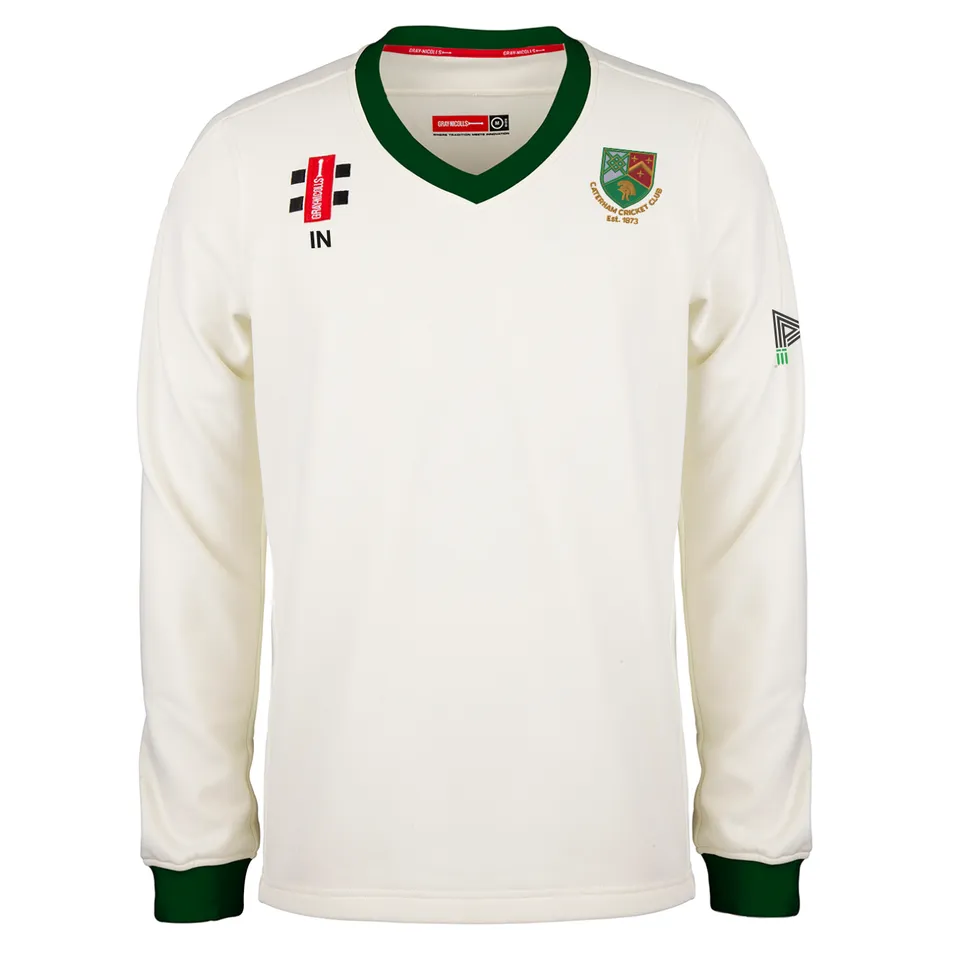 gray-nicolls-caterham-cc-bambino-maglione-match-pro-performance-avorio-verde image 1