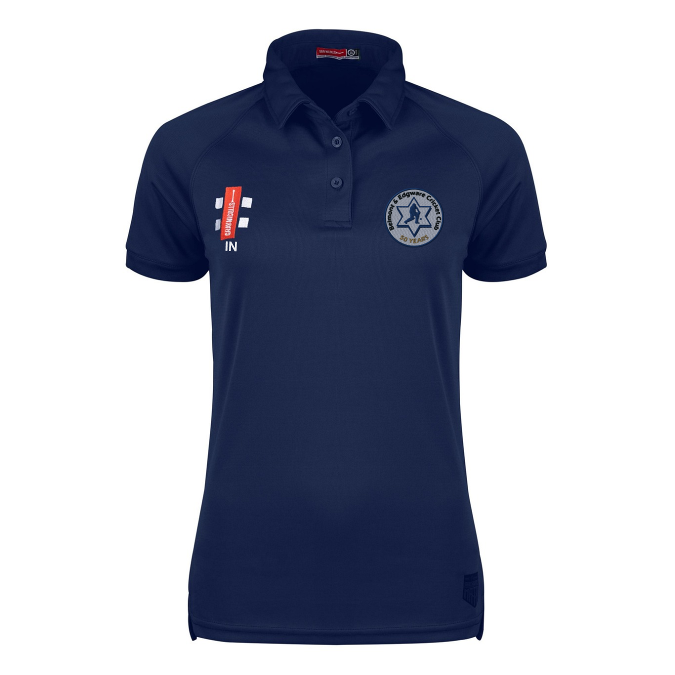 gray-nicolls-matrix-polo-s-s-donna-belmont-edgware-cc-navy image 1