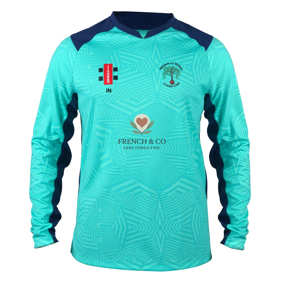 gray-nicolls-walsham-le-willows-senior-pro-t20-maglia-manica-lunga-black-navy image 1