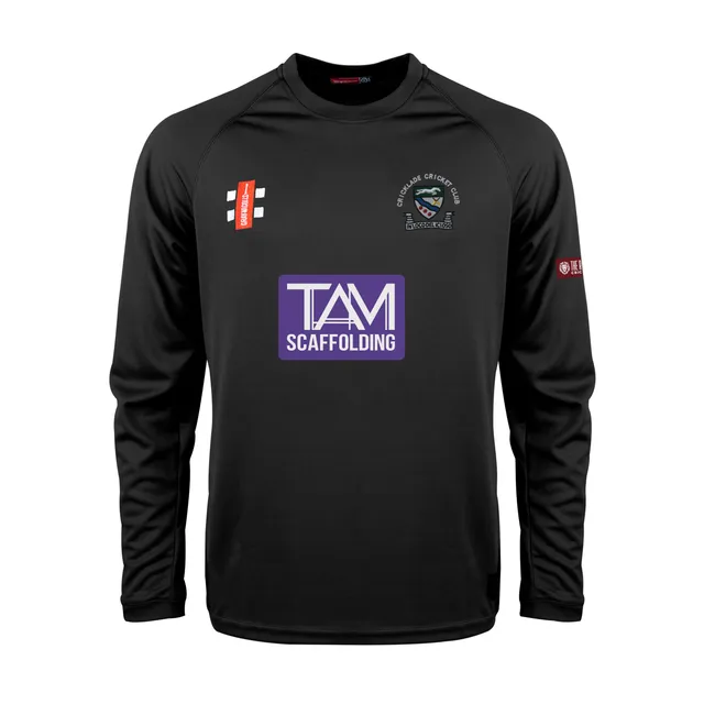 gray-nicolls-matrix-v2-t-shirt-manica-lunga-senior-nero-cricklade-cricket-club image 1