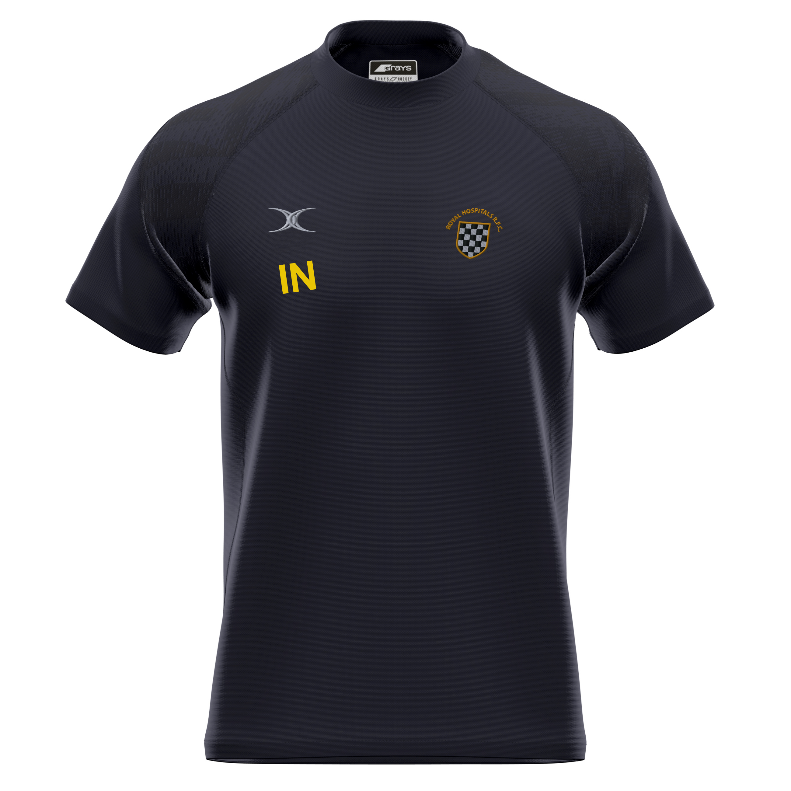 gilbert-rugby-barts-and-the-london-rfc-gts-maglia-training-manica-corta-nera-sen image 1