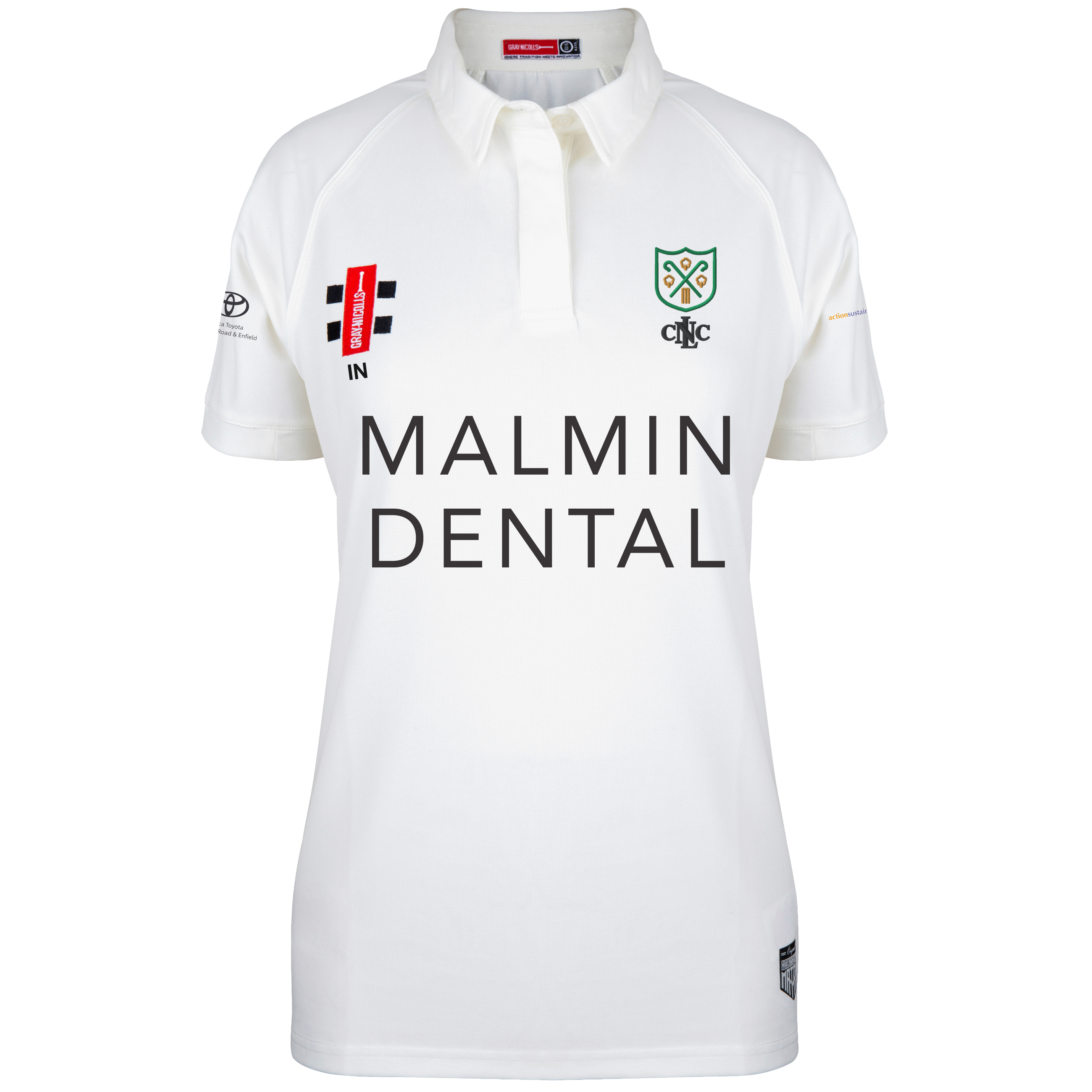 gray-nicolls-north-london-cc-donna-maglia-matrix-v2-manica-corta-avorio image 1