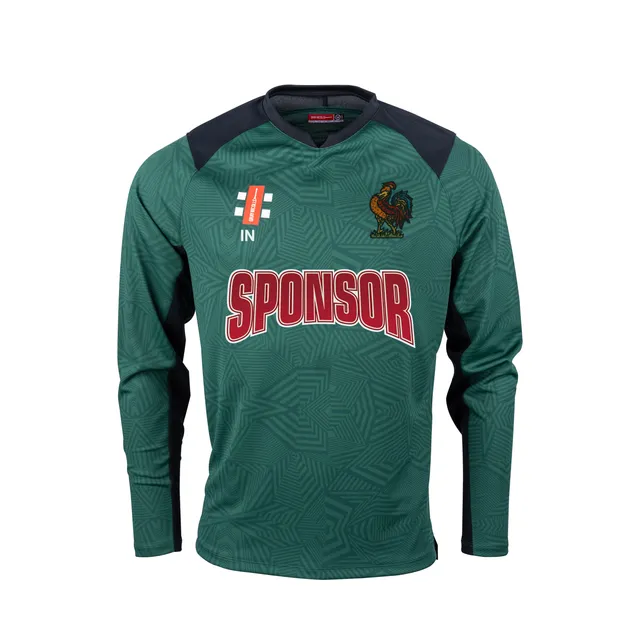 gray-nicolls-pro-performance-maglia-cricket-l-s-junior-harrogate-verde-nero image 1