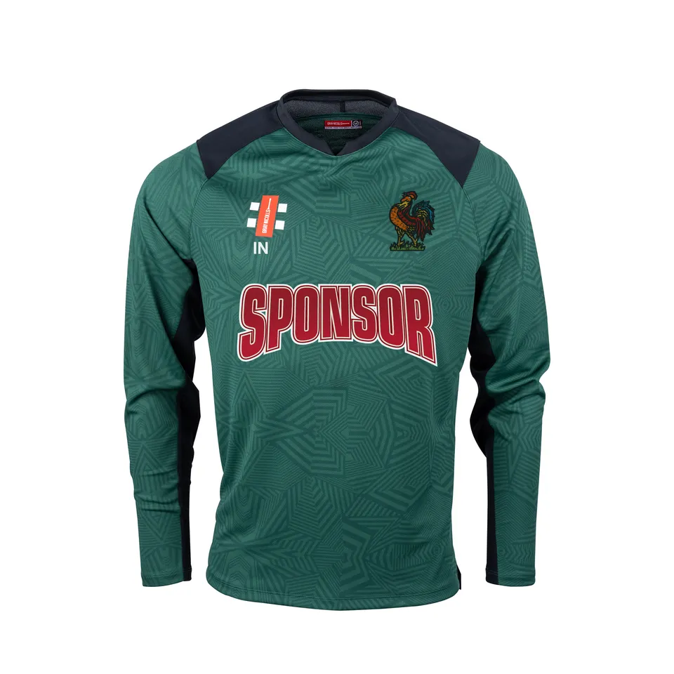 gray-nicolls-pro-performance-maglia-cricket-l-s-junior-harrogate-verde-nero image 1