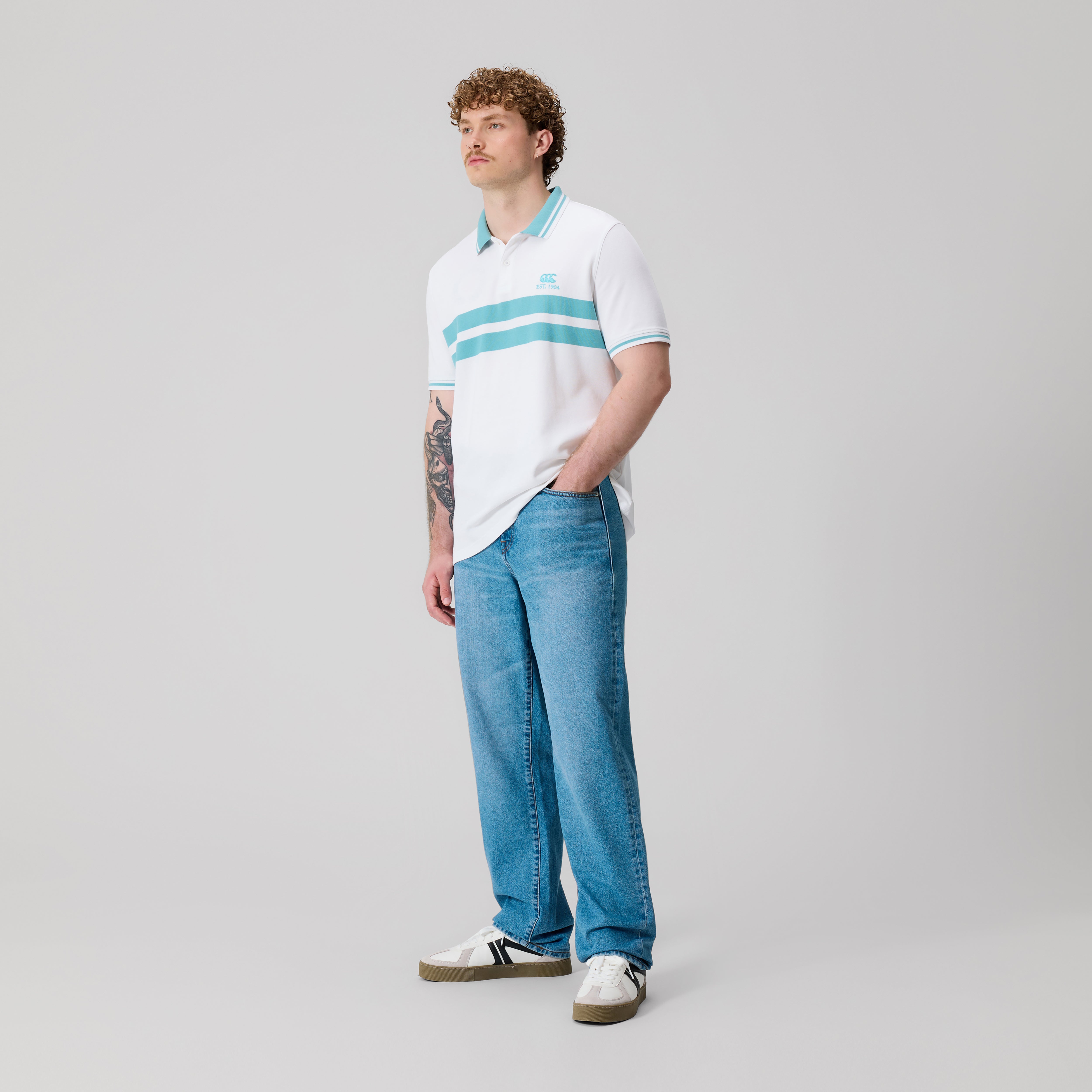 canterbury-polo-uomo-chest-stripe-bianca image 3