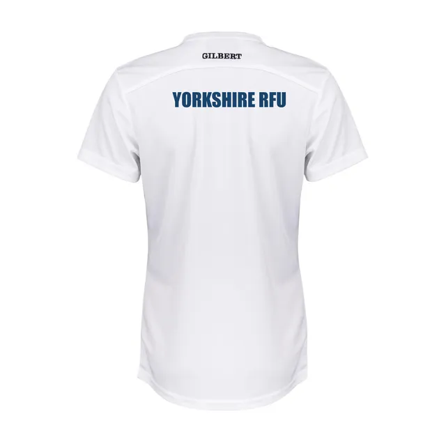 gilbert-rugby-yorkshire-rfu-t-shirt-photon-ii-donna-bianca-manica-corta image 1