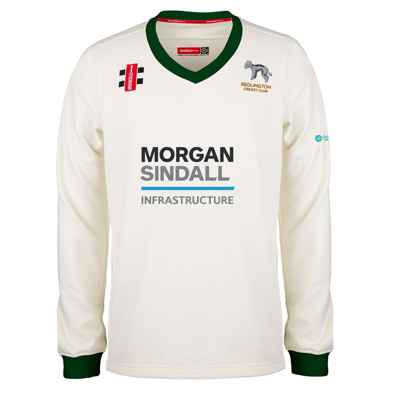 gray-nicolls-pro-performance-maglione-cricket-bambino-bedlington-avorio-verde image 1
