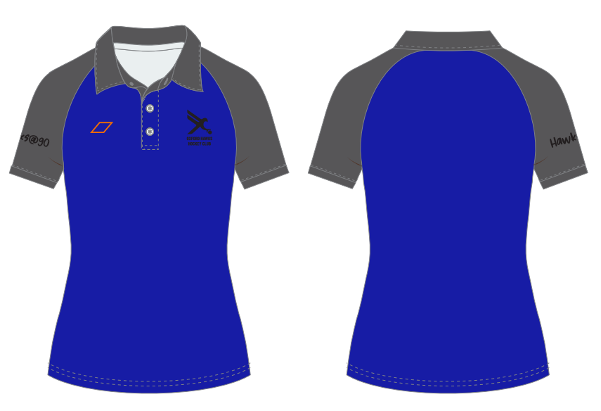 grays-oxford-hawks-hc-donna-polo-atlas-manica-corta-blu-navy-grigio image 1