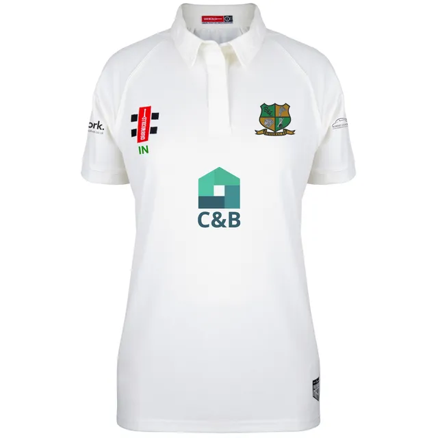 gray-nicolls-ridgeway-cc-donna-matrix-v2-maglia-cricket-manica-corta-avorio image 1