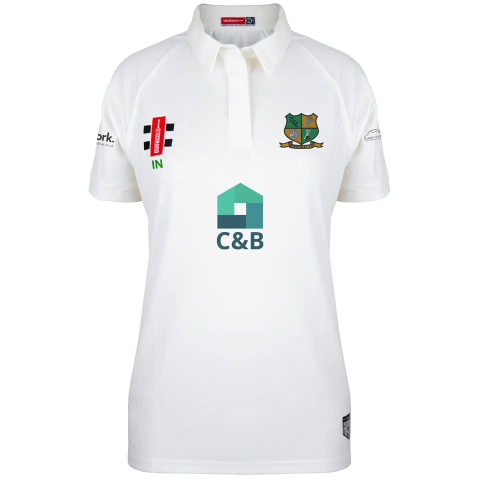 gray-nicolls-ridgeway-cc-donna-matrix-v2-maglia-cricket-manica-corta-avorio image 1