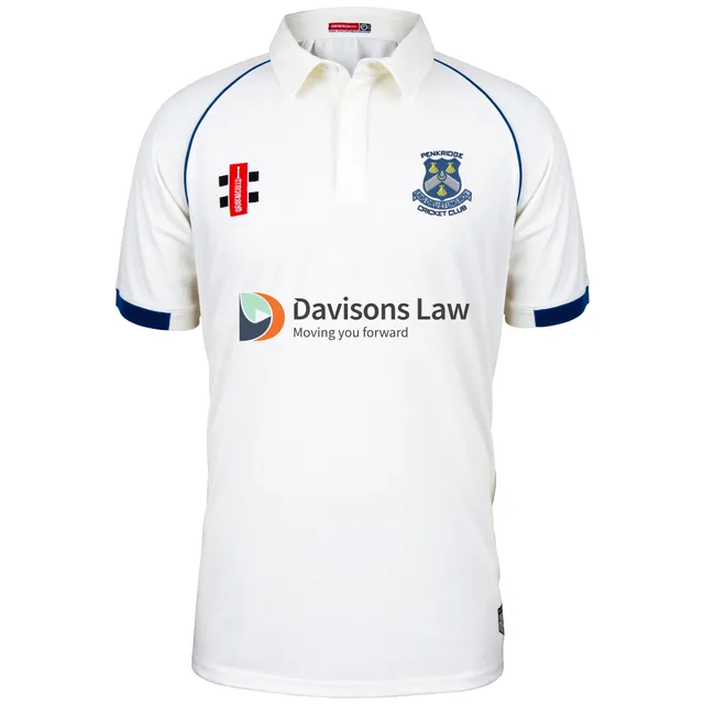 gray-nicolls-matrix-v2-maglia-cricket-s-s-junior-penkridge-cc-avorio-navy image 1