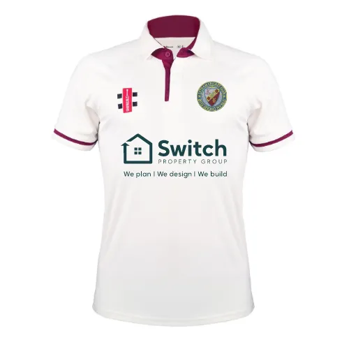 gray-nicolls-lytham-cc-senior-pro-performance-v3-maglia-s-s-ivory-maroon image 1