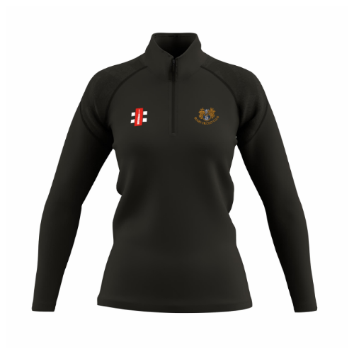 gray-nicolls-gts-felpa-1-4-zip-donna-nero-rugby-cricket-club-shop image 1