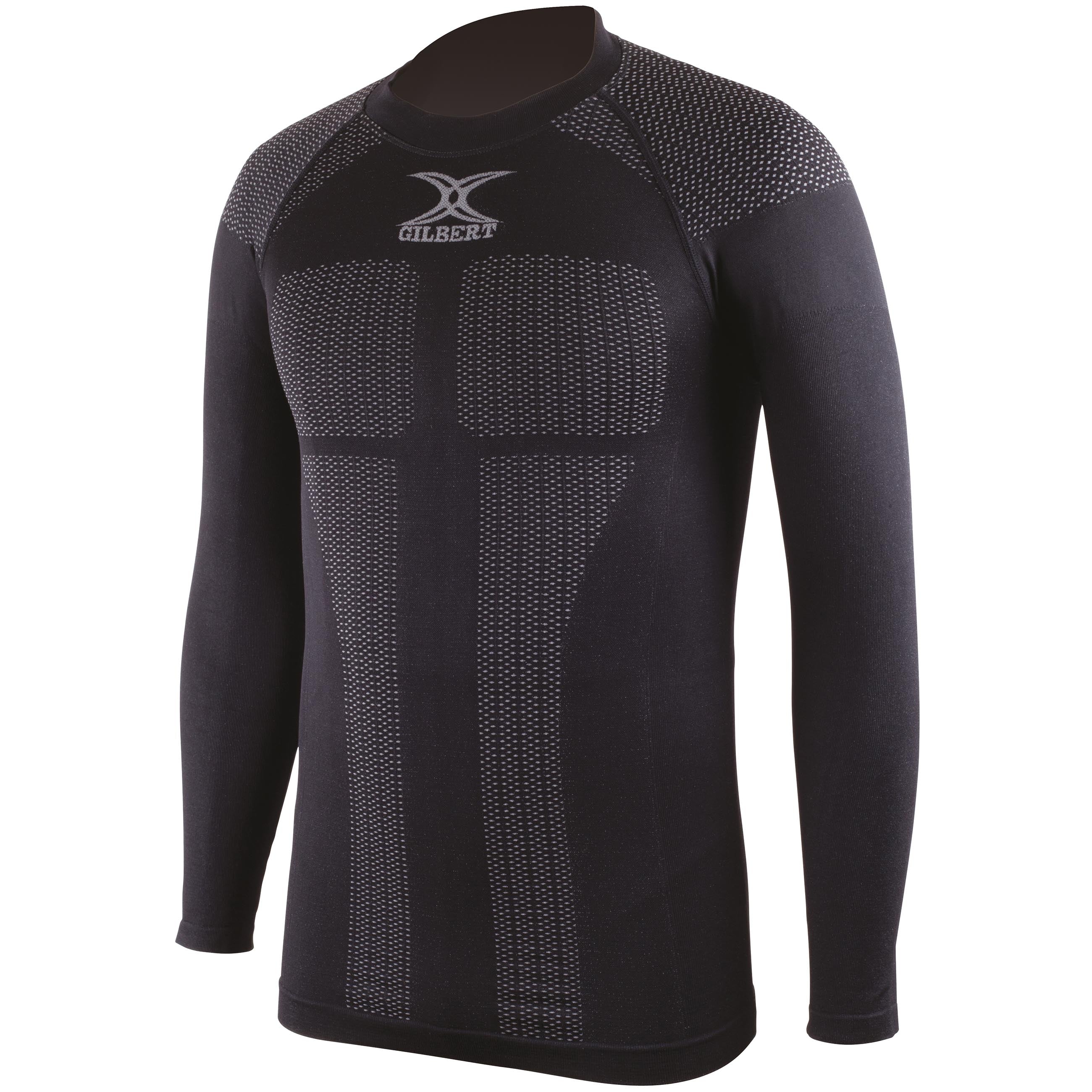 gilbert-rugby-maglia-baselayer-compression-top-nero image 1