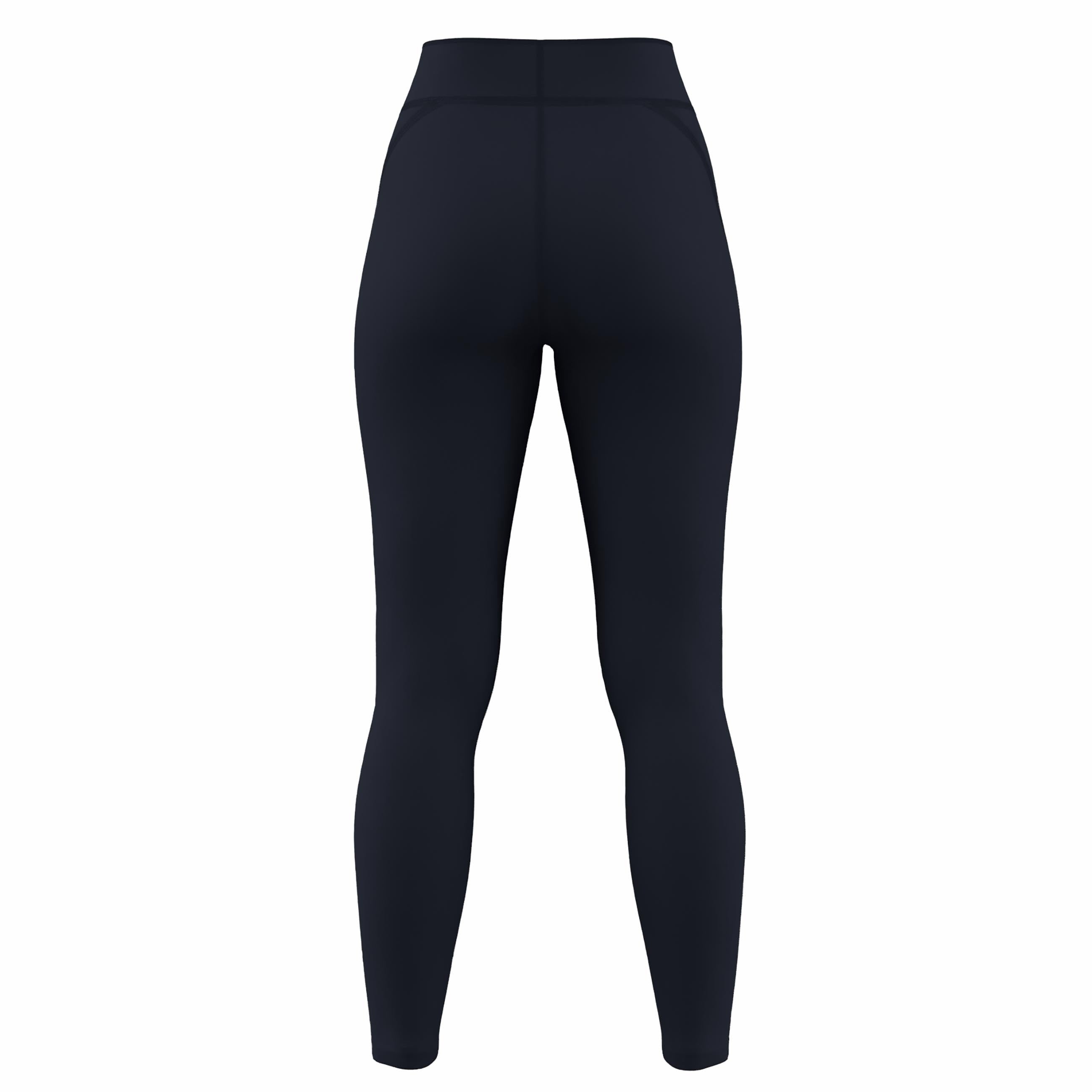 gilbert-rugby-gts-leggings-donna-vita-alta-neri-e-blu-navy image 7