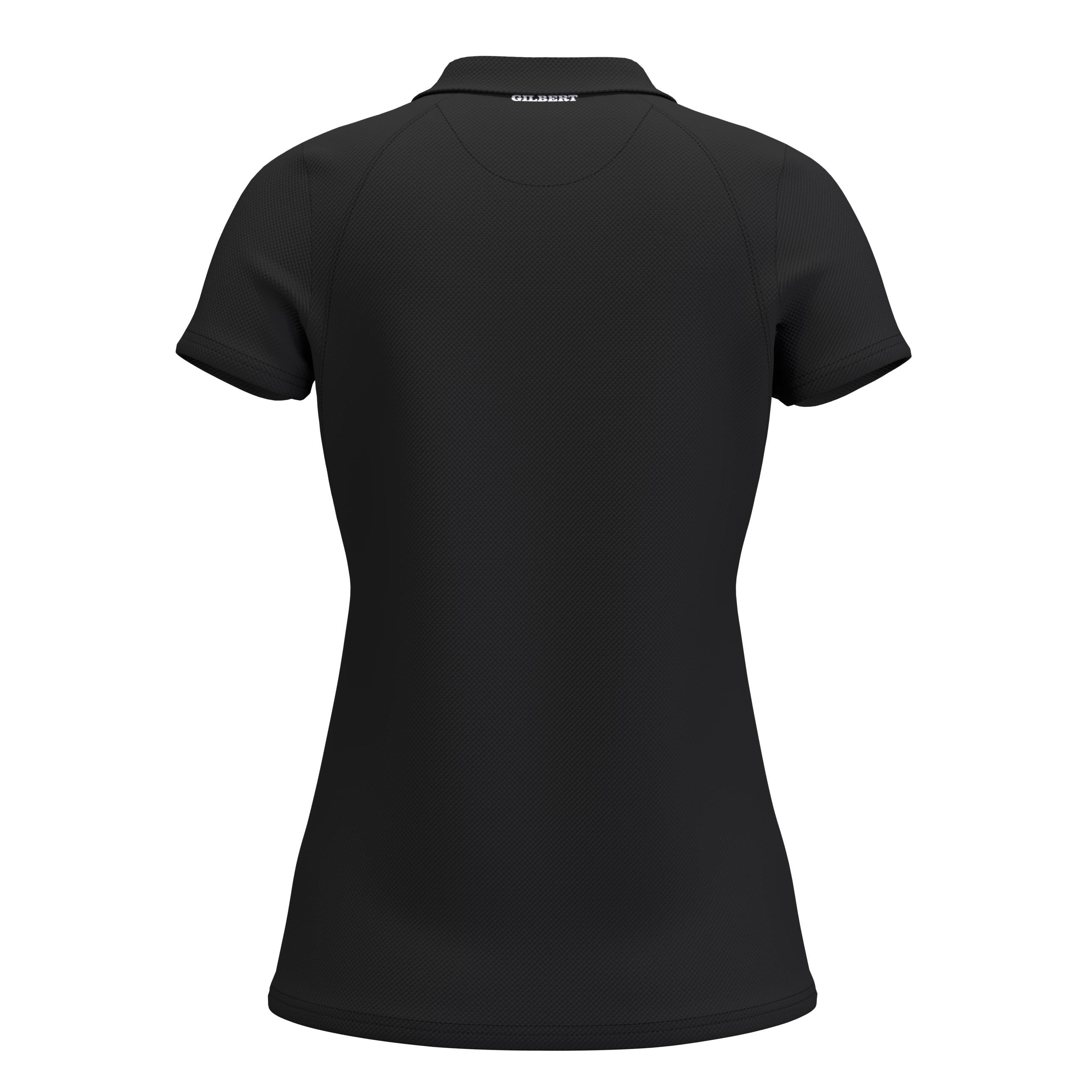 gilbert-rugby-atom-polo-manica-corta-donna-nero-blu-navy-bianco image 2