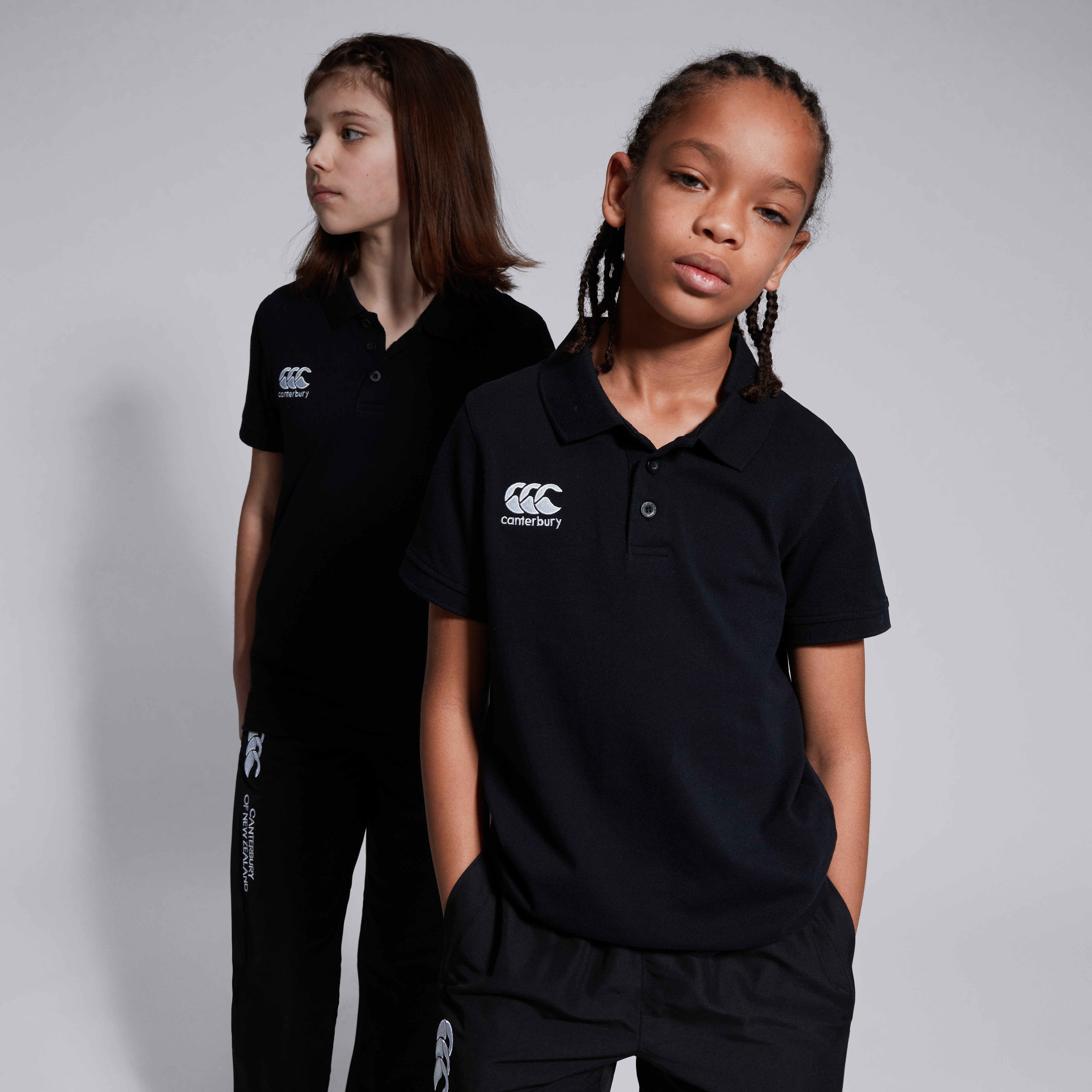 canterbury-waimak-polo-junior-unisex-black-polo-rugby-bambino image 4