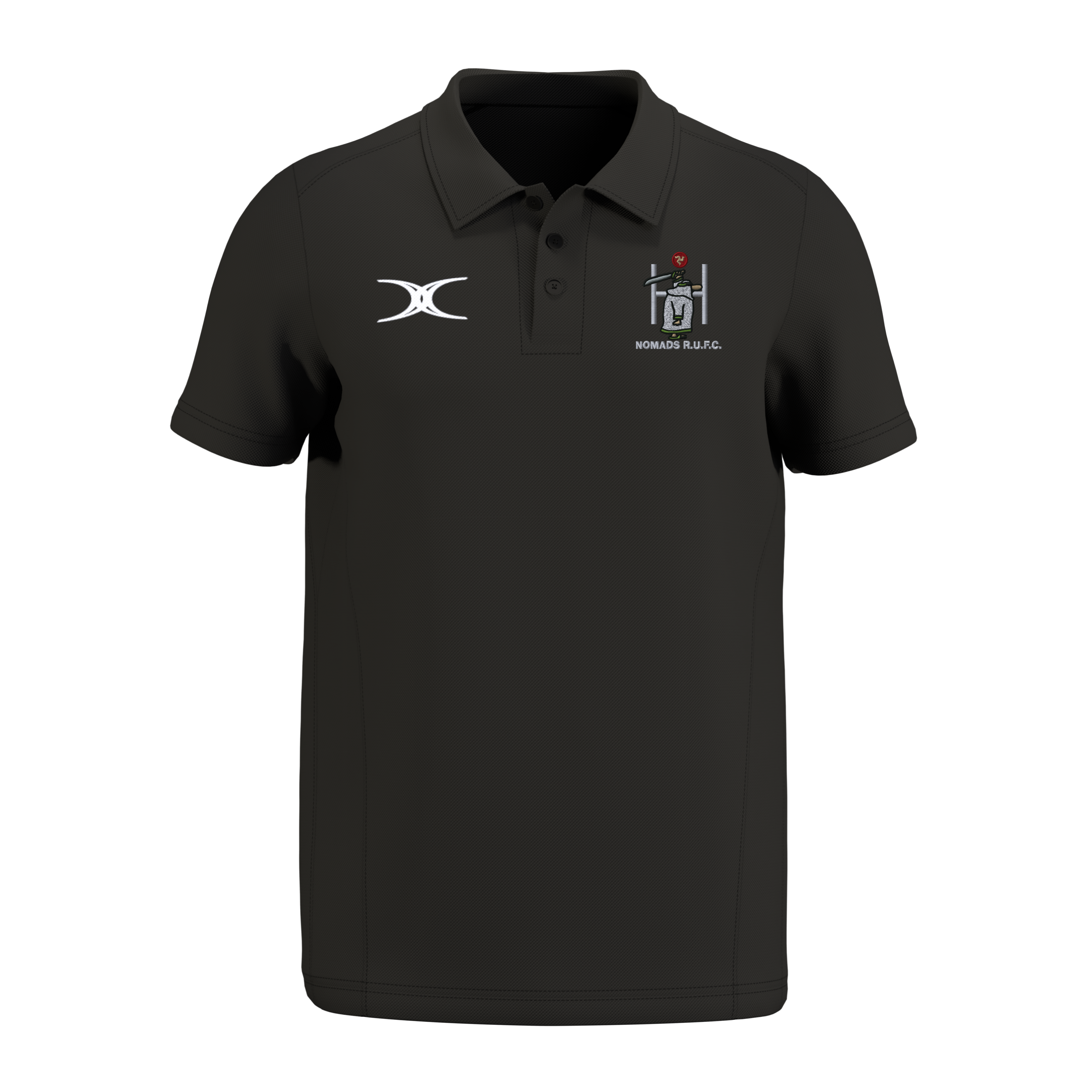 gilbert-rugby-southern-nomads-rufc-atom-polo-junior-nero-manica-corta image 1