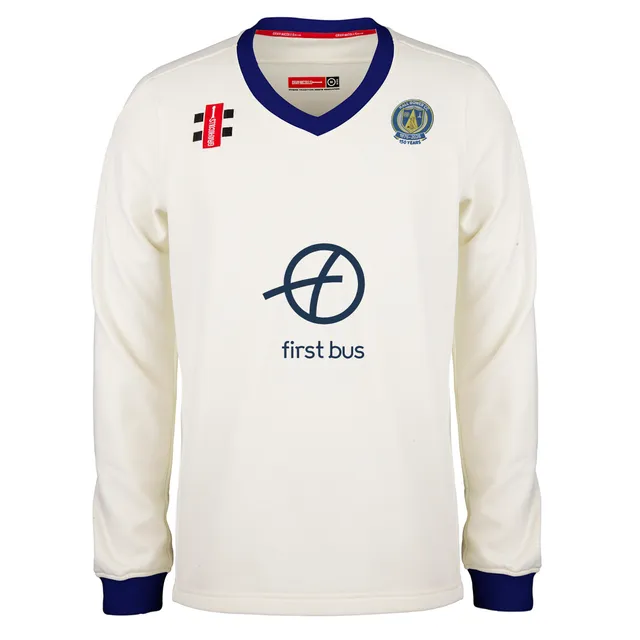 gray-nicolls-hall-bower-cc-pro-performance-maglione-gara-junior-avorio-navy image 1