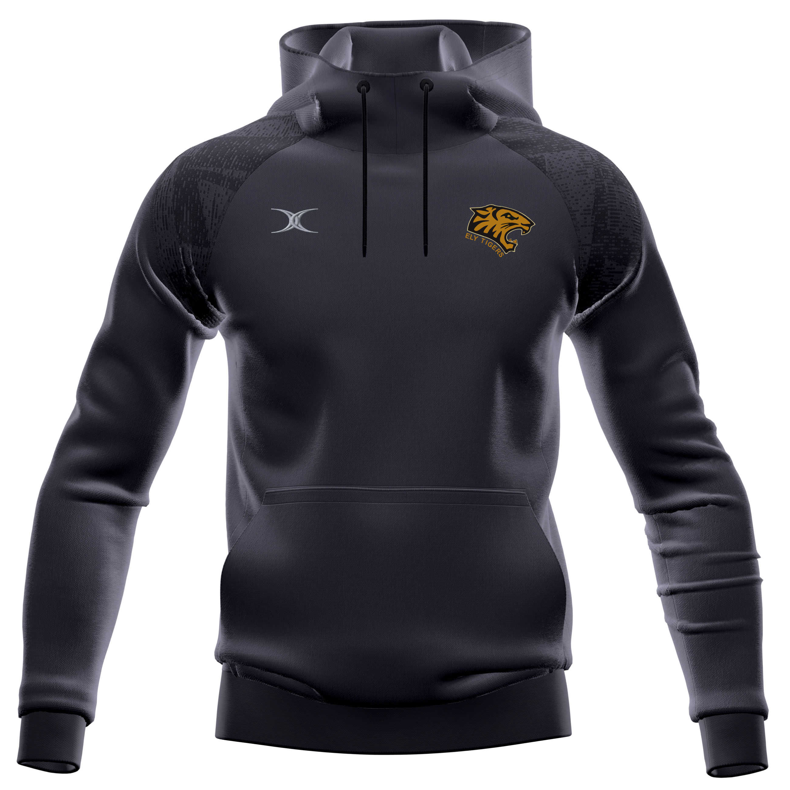 gilbert-rugby-ely-tigers-rfc-gts-felpa-hoodie-senior-nera image 1