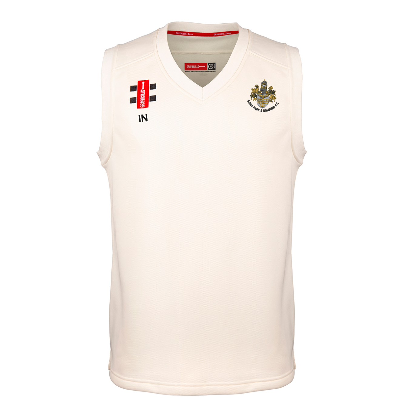 gray-nicolls-gidea-park-romford-cc-senior-pro-performance-slipover-match-avorio image 1