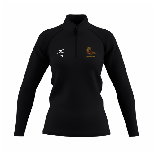gilbert-rugby-andover-rfc-gts-pile-1-4-zip-donna-nero image 1