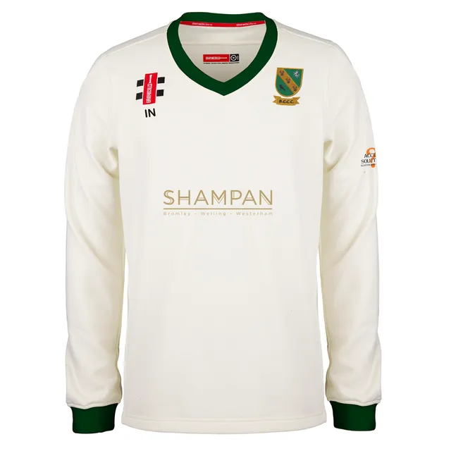gray-nicolls-pro-performance-maglione-match-adulto-avorio-verde-bromley-common-c image 1