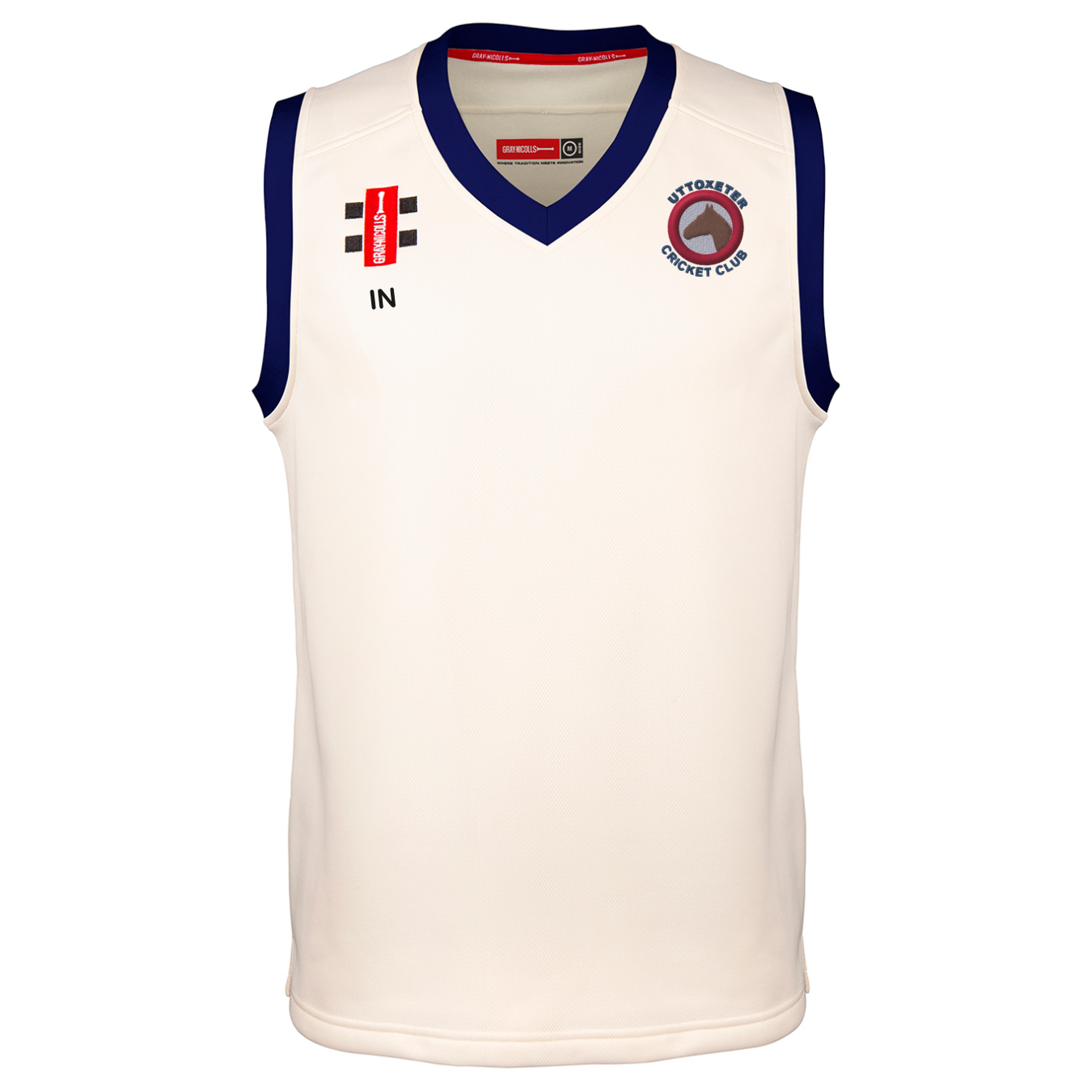 gray-nicolls-uttoxeter-cricket-club-junior-pro-performance-match-slipover-avorio image 1