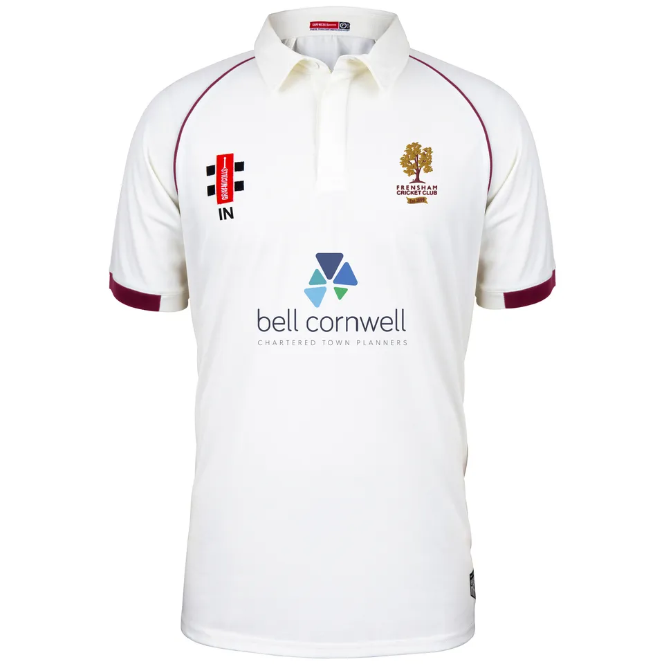 gray-nicolls-frensham-cc-maglia-matrix-v2-manica-corta-avorio-bordeaux-senior image 1