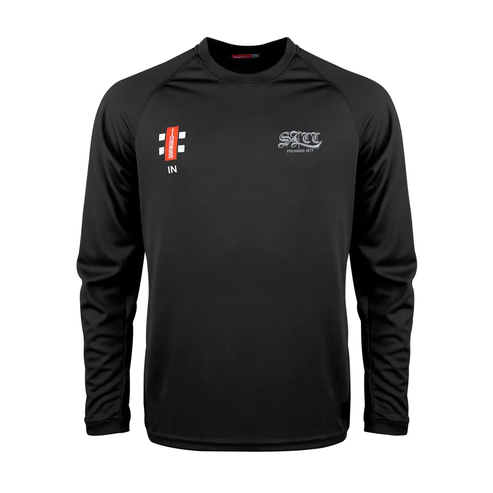 gray-nicolls-matrix-v2-t-shirt-manica-lunga-senior-nero-st-lawrence image 1