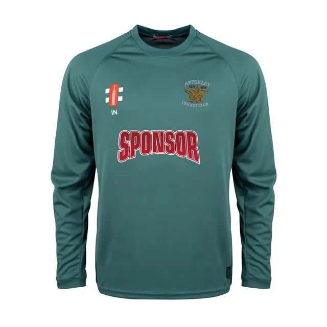 gray-nicolls-apperley-cc-matrix-v2-t-shirt-cricket-senior-verde-manica-lunga image 1