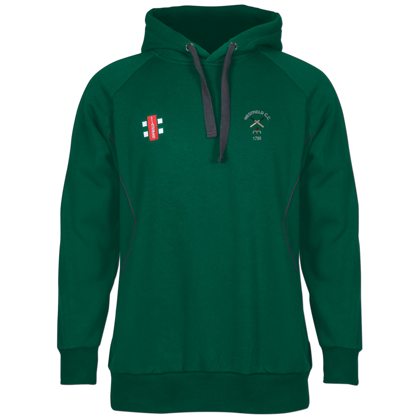 gray-nicolls-westfield-cricket-club-adulto-storm-felpa-con-cappuccio-verde image 1