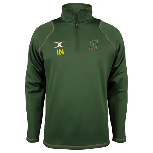 gilbert-rugby-nottingham-medics-rufc-quest-pile-1-4-zip-uomo-adulto-verde image 1