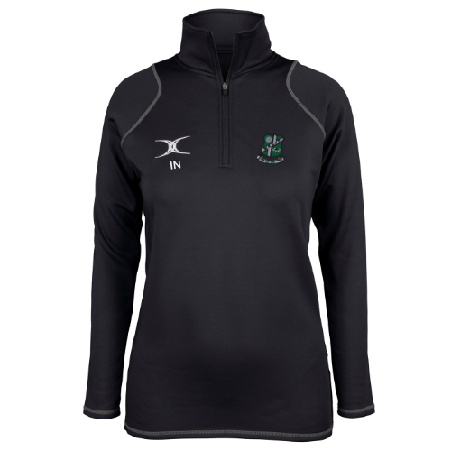 gilbert-rugby-wharfedale-rufc-ladies-quest-pile-1-4-zip-donna-nero image 1