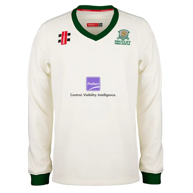 gray-nicolls-pro-performance-maglione-cricket-match-senior-avorio-verde image 1