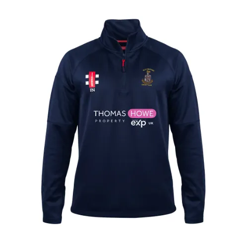 gray-nicolls-old-colfeians-cc-pro-thermo-pile-senior-blu-navy-1-4-zip image 1