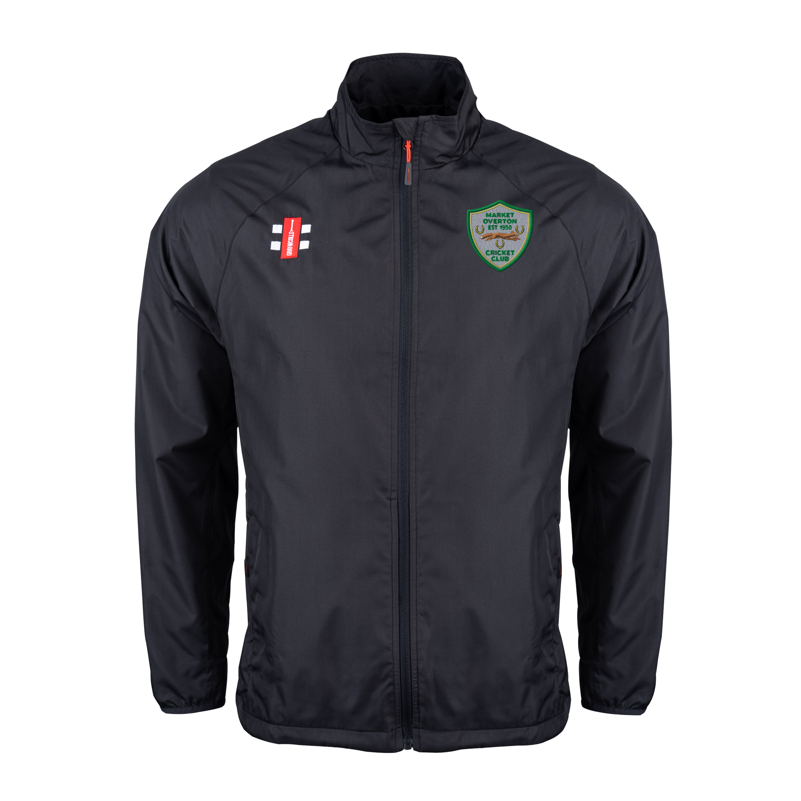 gray-nicolls-market-overton-cc-velocity-rain-jacket-senior-nera-giacca-antipiogg image 1