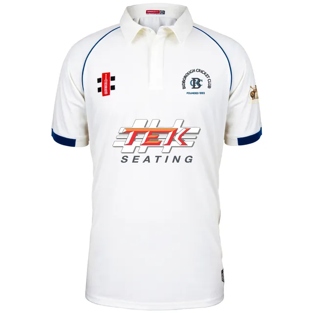 gray-nicolls-bidborough-cc-matrix-v2-maglia-manica-corta-avorio-navy-senior image 1