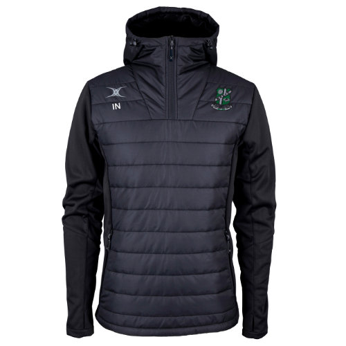 gilbert-rugby-wharfedale-rufc-adulto-felpa-pro-active-quarter-zip-nera-initialed image 1
